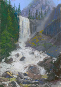 Vernal Falls by Western pastel landscape artist Don Rantz